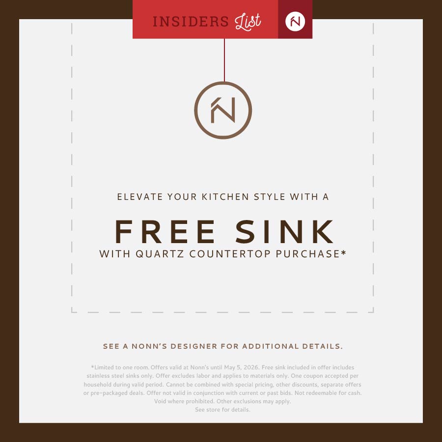 Nonn's Insiders Exclusive | 20% Off Quartz Countertops
